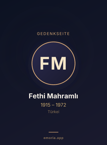 Gedenkportrait von Fethi Mahramlı