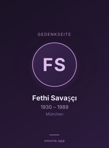 Gedenkportrait von Fethi Savaşçı