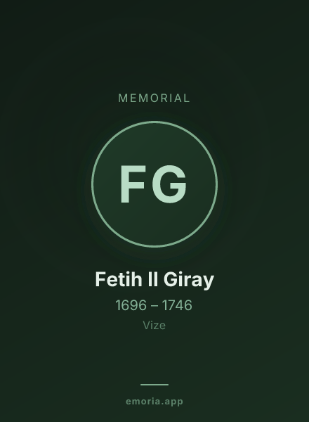 Memorial portrait of Fetih II Giray