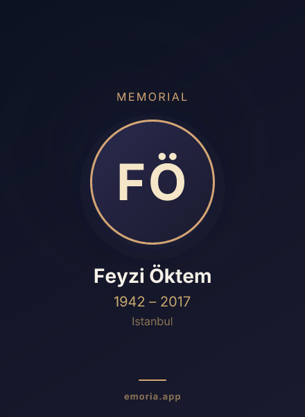 Memorial portrait of Feyzi Öktem