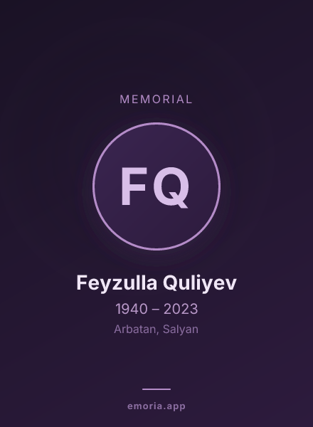 Memorial portrait of Feyzulla Quliyev