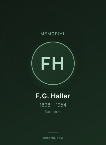 Memorial portrait of F.G. Haller