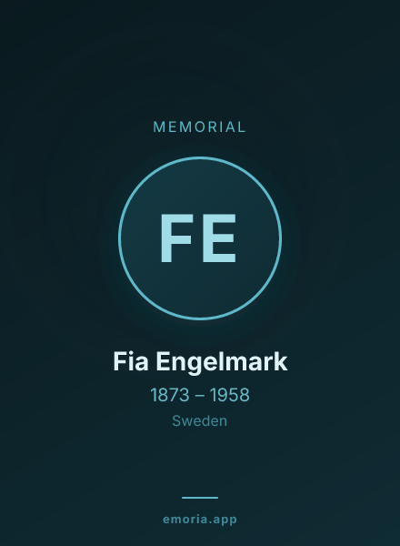 Memorial portrait of Fia Engelmark