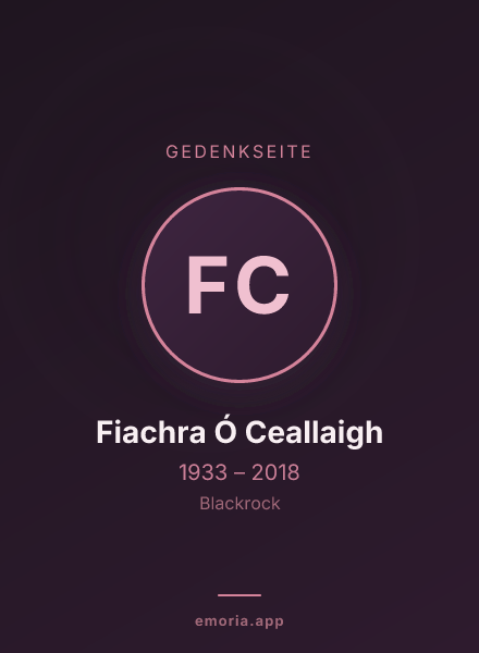 Gedenkportrait von Fiachra Ó Ceallaigh