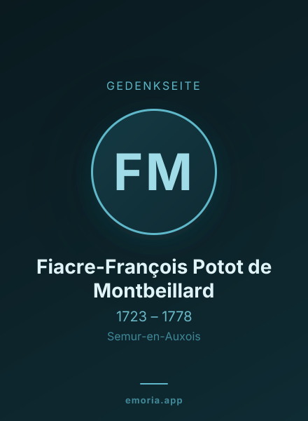 Gedenkportrait von Fiacre-François Potot de Montbeillard