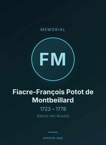 Memorial portrait of Fiacre-François Potot de Montbeillard