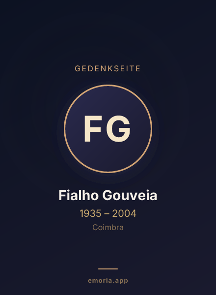 Gedenkportrait von Fialho Gouveia