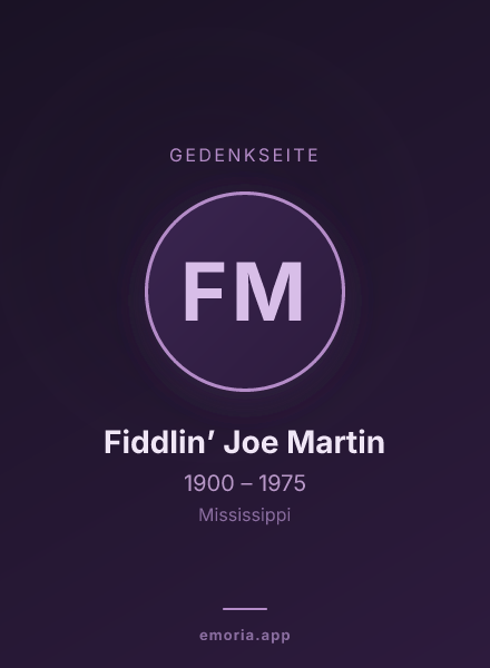 Gedenkportrait von Fiddlin’ Joe Martin