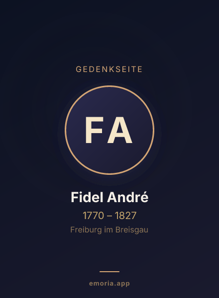 Gedenkportrait von Fidel André