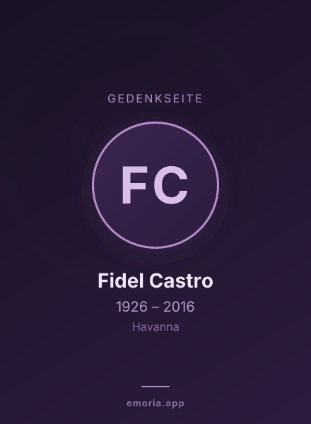 Gedenkportrait von Fidel Castro