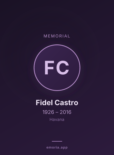 Memorial portrait of Fidel Castro