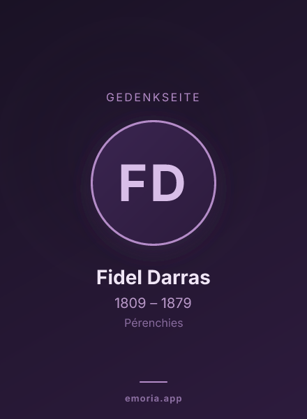 Gedenkportrait von Fidel Darras