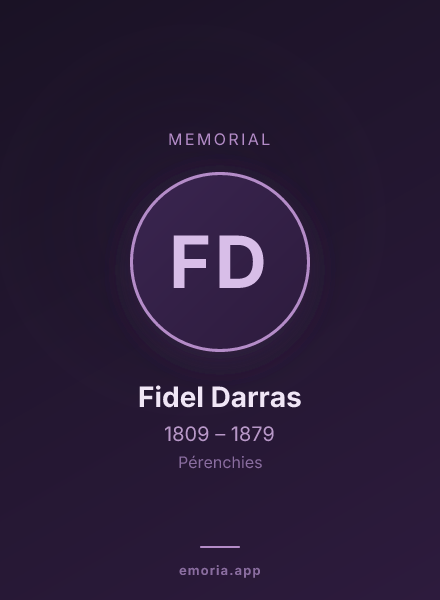 Memorial portrait of Fidel Darras