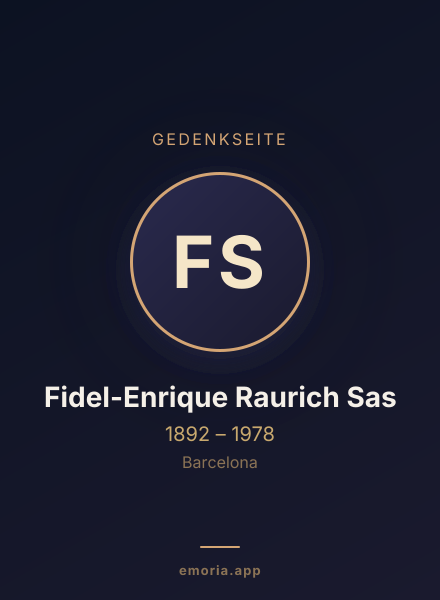 Gedenkportrait von Fidel-Enrique Raurich Sas