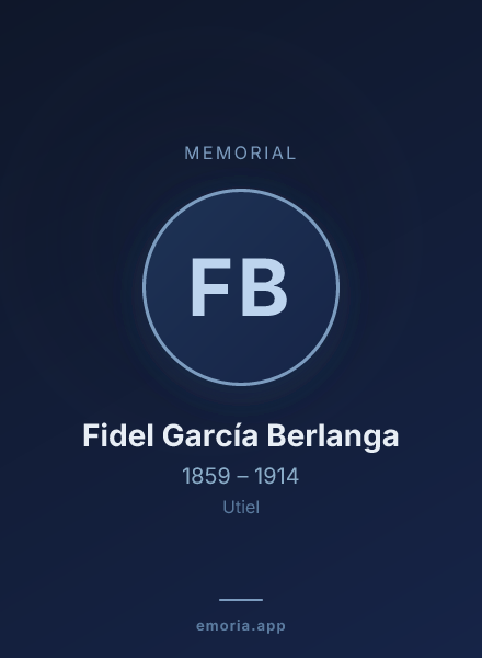 Memorial portrait of Fidel García Berlanga