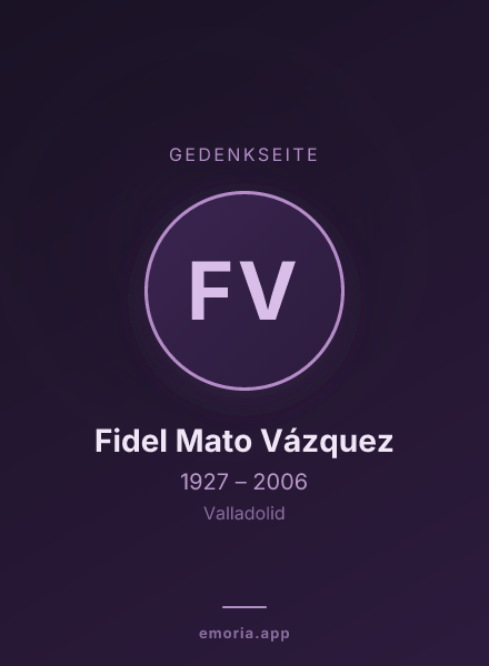 Gedenkportrait von Fidel Mato Vázquez