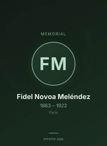 Memorial portrait of Fidel Novoa Meléndez