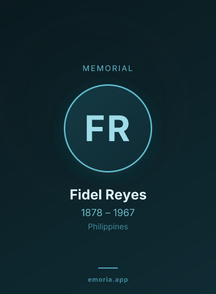 Memorial portrait of Fidel Reyes