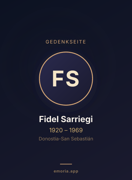 Gedenkportrait von Fidel Sarriegi