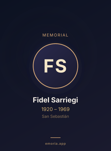 Memorial portrait of Fidel Sarriegi