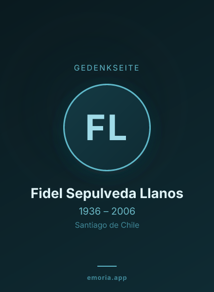 Gedenkportrait von Fidel Sepulveda Llanos