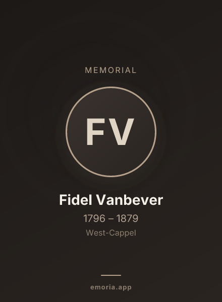 Memorial portrait of Fidel Vanbever