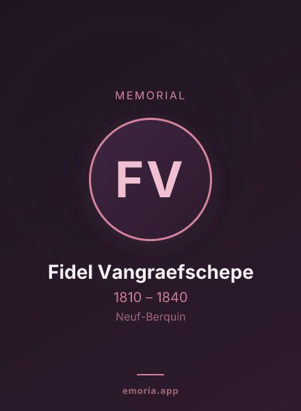 Memorial portrait of Fidel Vangraefschepe