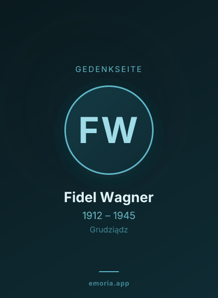 Gedenkportrait von Fidel Wagner