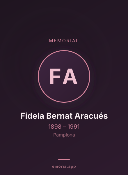 Memorial portrait of Fidela Bernat Aracués