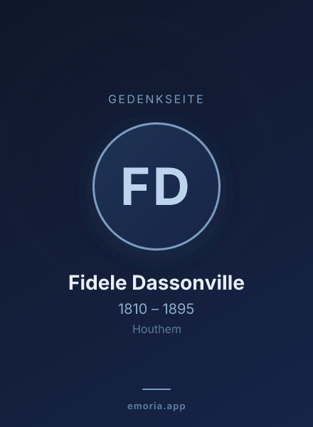 Gedenkportrait von Fidele Dassonville