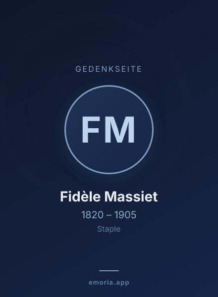 Gedenkportrait von Fidèle Massiet