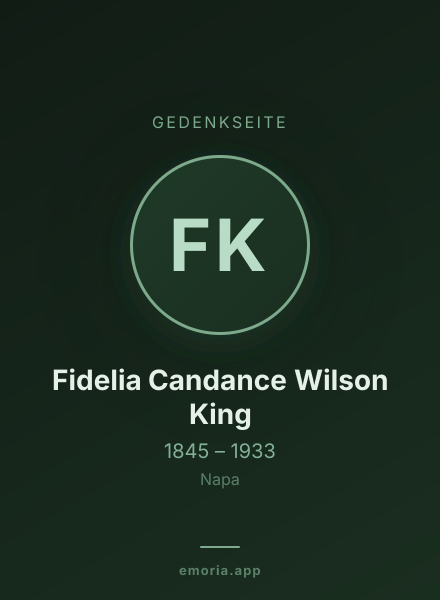 Gedenkportrait von Fidelia Candance Wilson King