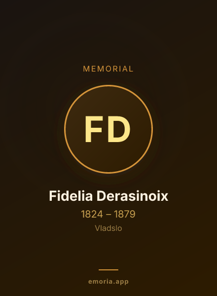 Memorial portrait of Fidelia Derasinoix