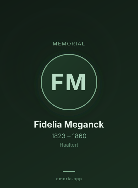 Memorial portrait of Fidelia Meganck