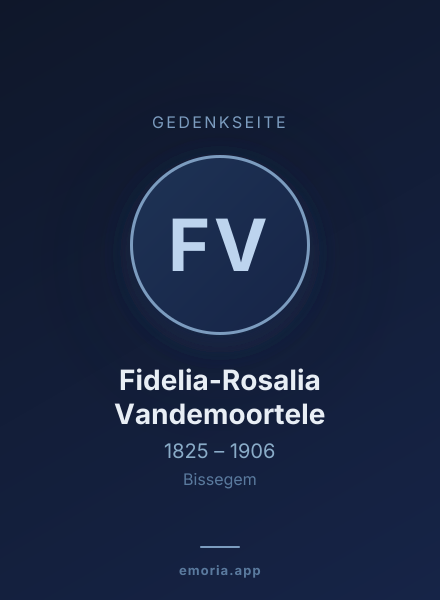 Gedenkportrait von Fidelia-Rosalia Vandemoortele