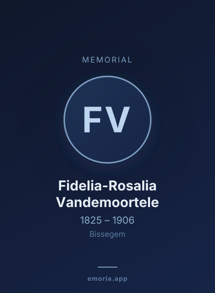 Memorial portrait of Fidelia-Rosalia Vandemoortele