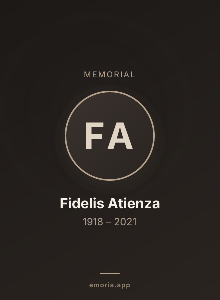 Memorial portrait of Fidelis Atienza