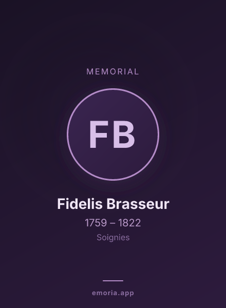 Memorial portrait of Fidelis Brasseur