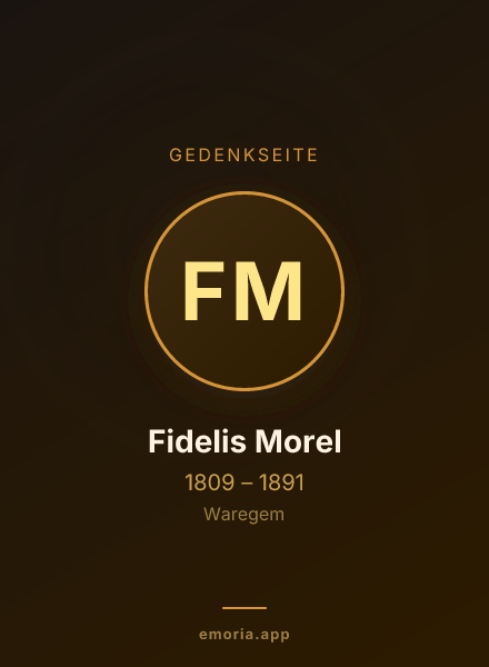 Gedenkportrait von Fidelis Morel