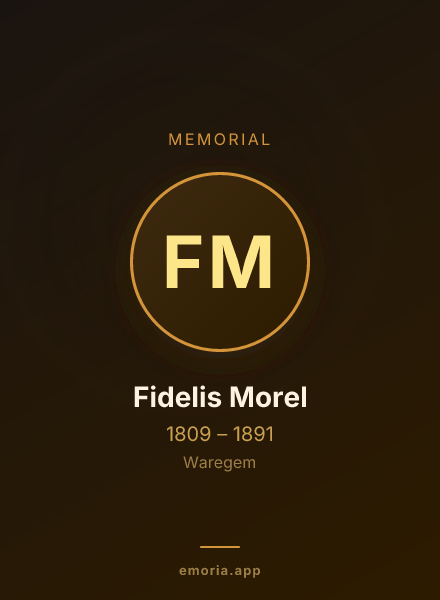 Memorial portrait of Fidelis Morel