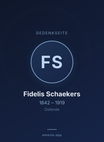 Gedenkportrait von Fidelis Schaekers