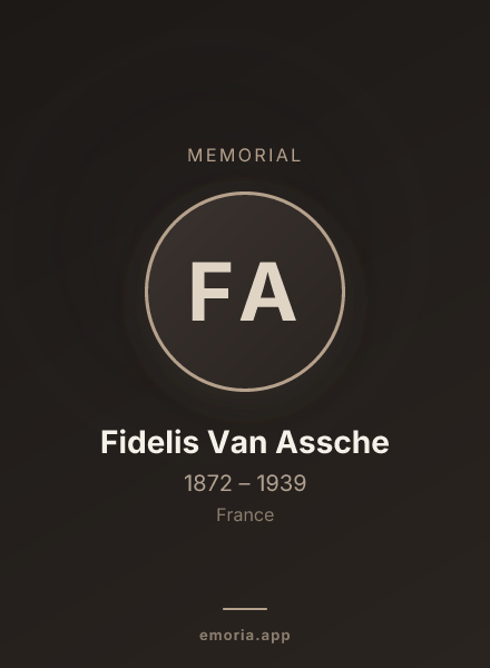 Memorial portrait of Fidelis Van Assche