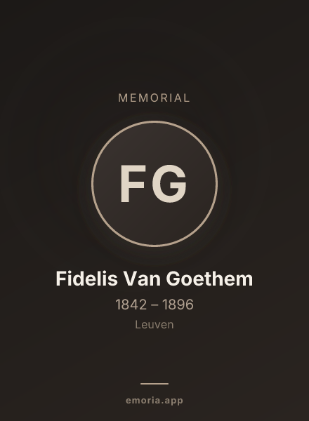 Memorial portrait of Fidelis Van Goethem
