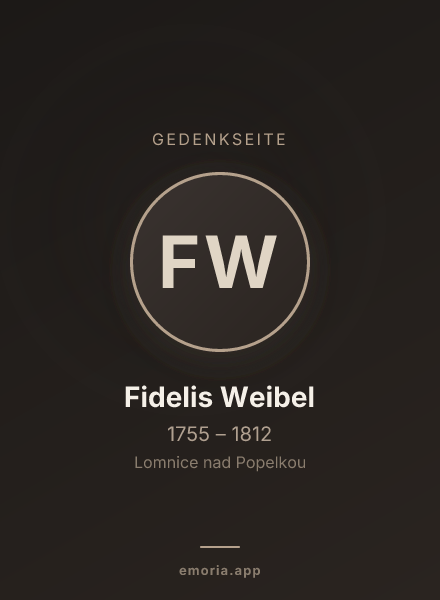Gedenkportrait von Fidelis Weibel