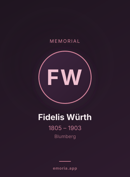 Memorial portrait of Fidelis Würth