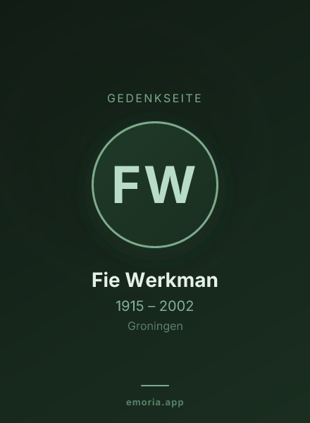 Gedenkportrait von Fie Werkman