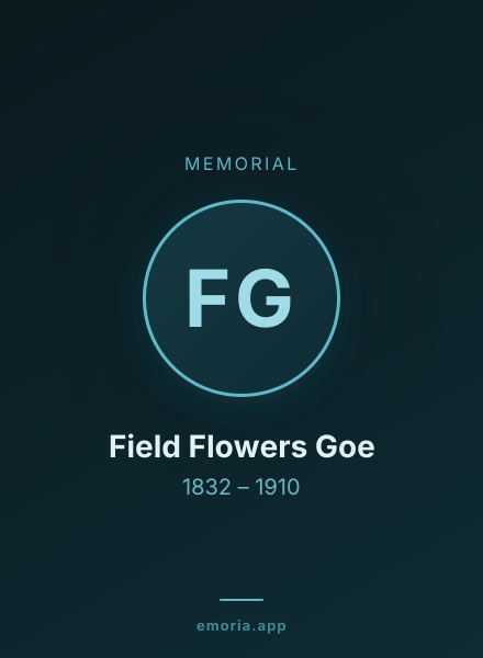 Memorial portrait of Field Flowers Goe