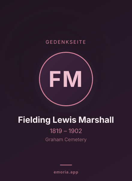 Gedenkportrait von Fielding Lewis Marshall
