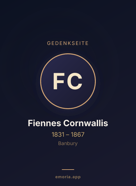 Gedenkportrait von Fiennes Cornwallis