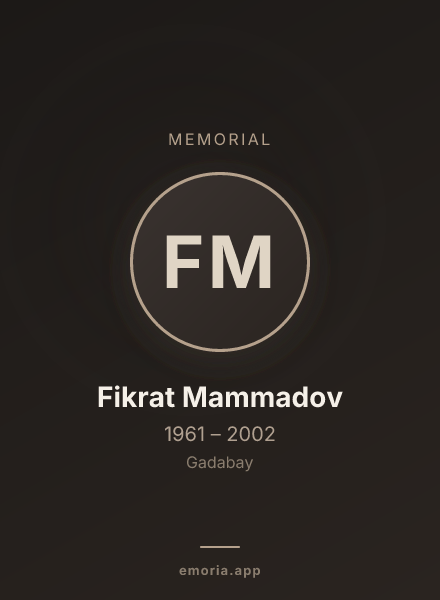Memorial portrait of Fikrat Mammadov